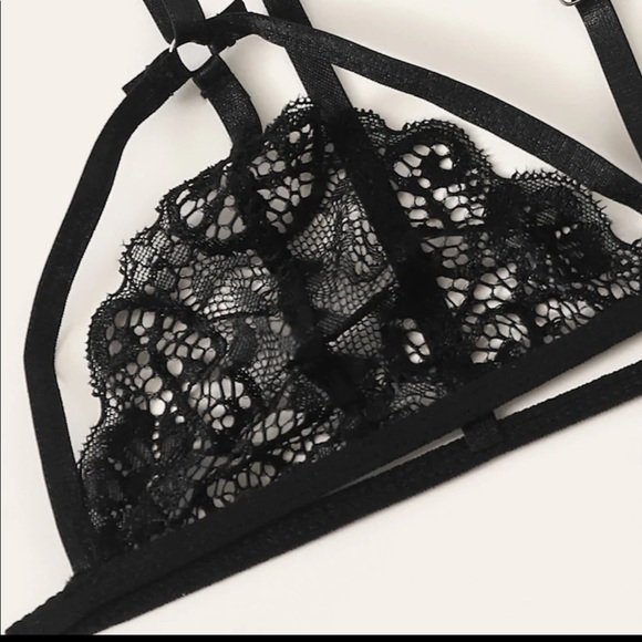 BDSM Lace Harness Garter Lingerie Pure Romance - Picture 4 of 5